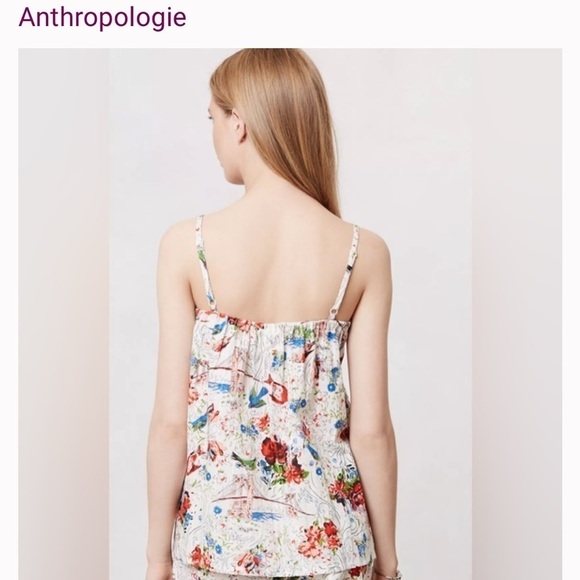 Anthropologie Whimsical Printed Cami – Feminine Coquette Style, XS - Picture 3 of 8
